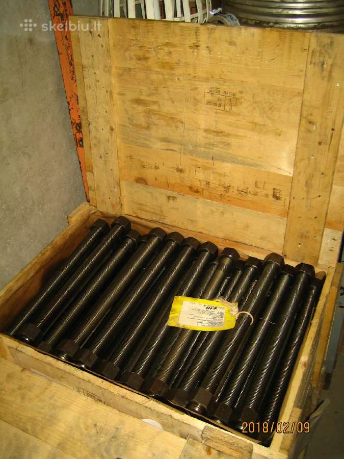 Smeigė M33x500 En10269 1.4923 +2 Veržlės