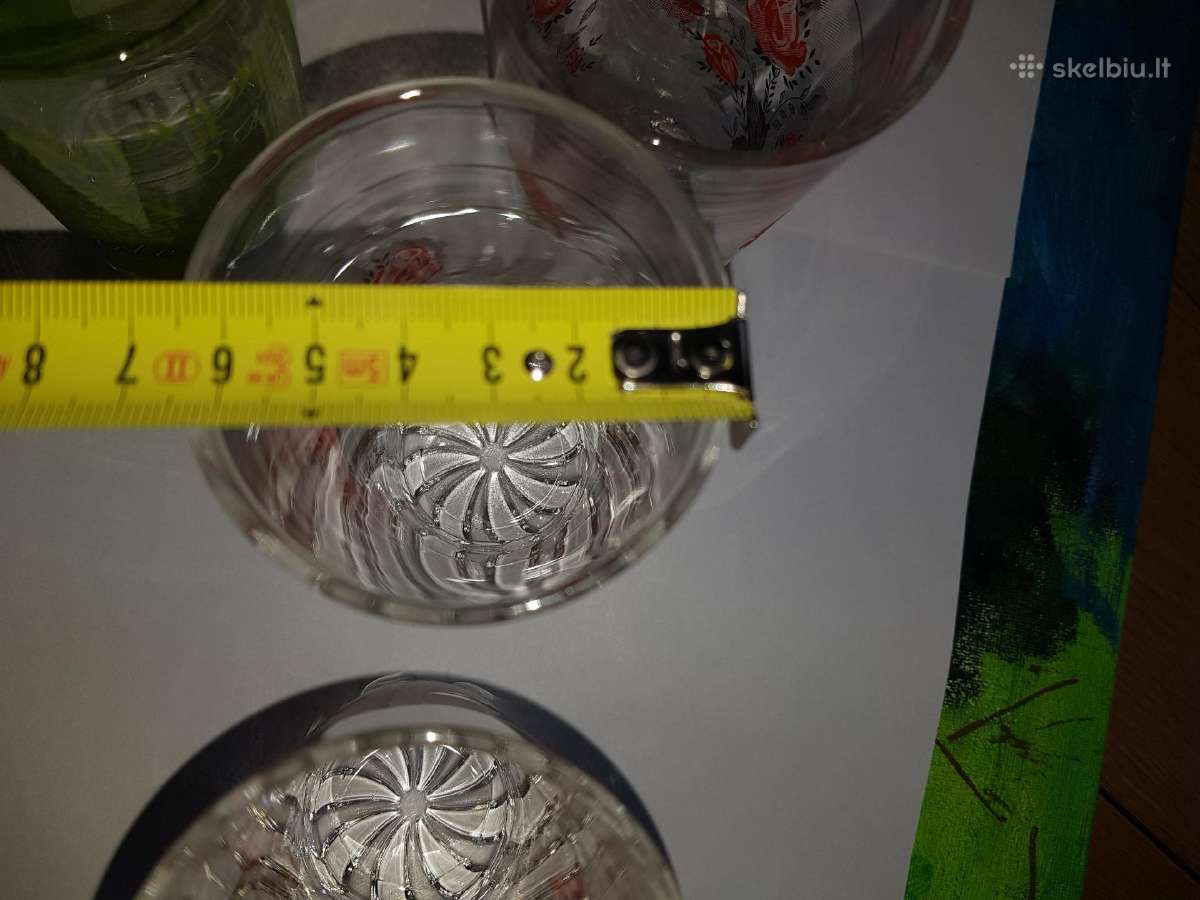 Stiklinės su rožėmis 6vnt +2vnt - nuotraukos Nr. 5
