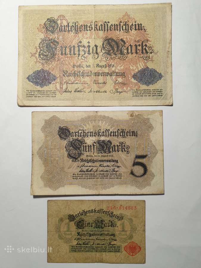 1914 m Vokietijos banknotai