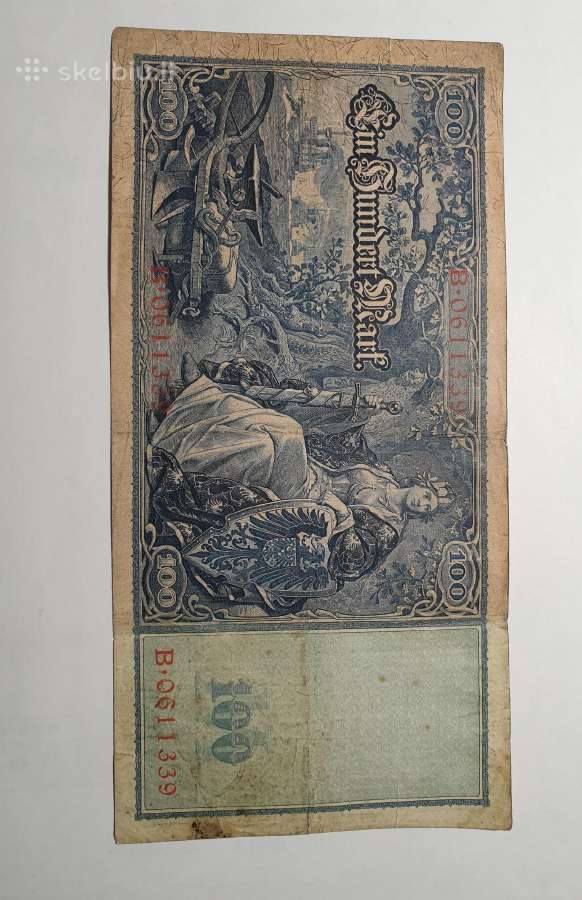 1908 m Vokietijos banknotas - nuotraukos Nr. 2