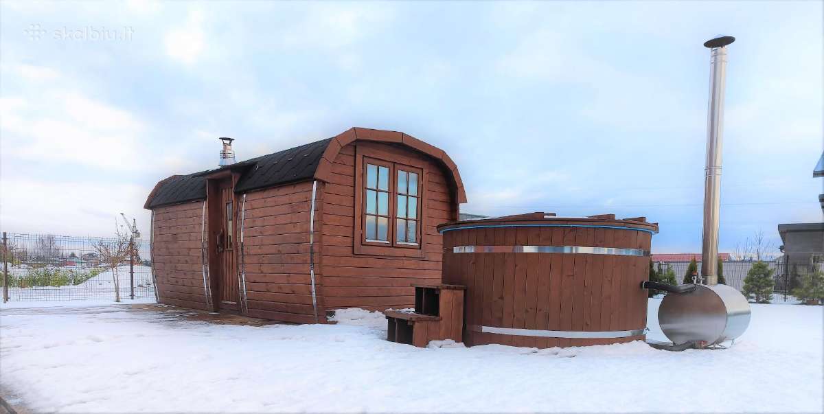 Lauko pirtis- kvadratinė sauna 6m ilgio - nuotraukos Nr. 2