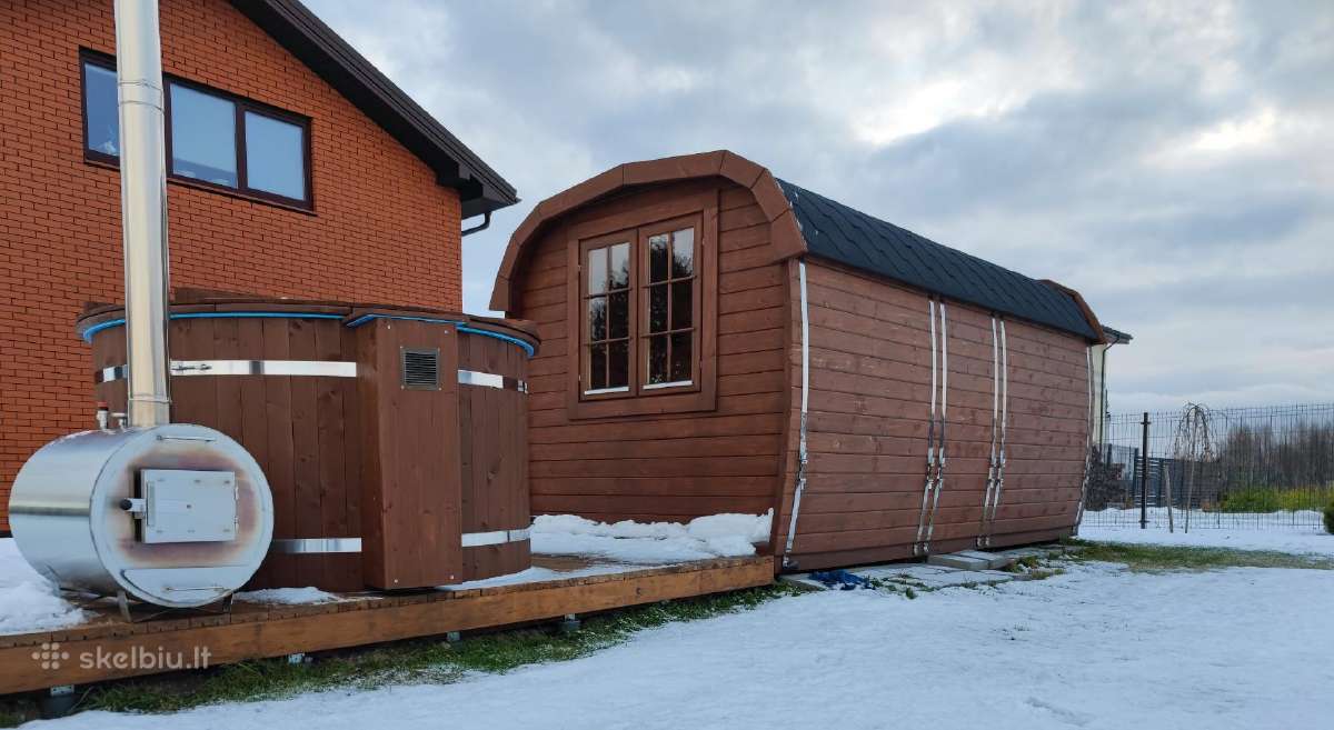 Lauko pirtis- kvadratinė sauna 6m ilgio - nuotraukos Nr. 3