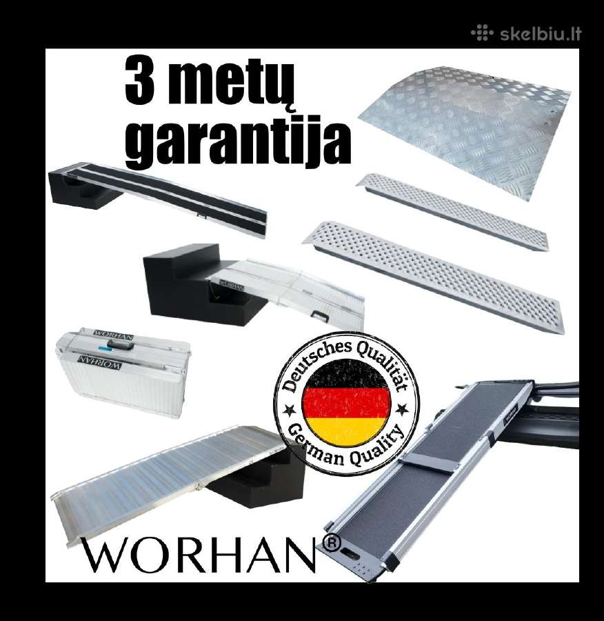 Rampa. Mobili, užvažiavimo, pakrovimo, slenksčių