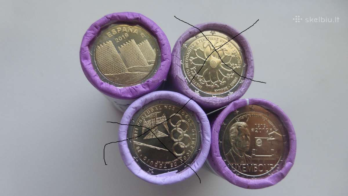 2€ monetos iš bankinio ritinėlio (Unc) - nuotraukos Nr. 2