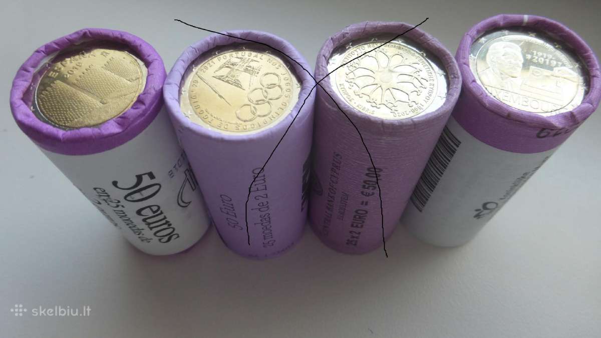 2€ monetos iš bankinio ritinėlio (Unc) - nuotraukos Nr. 5