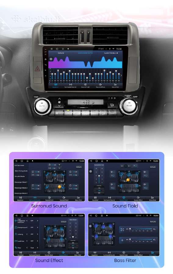 Toyota Land Cruiser Prado 2002-2018 android - nuotraukos Nr. 13