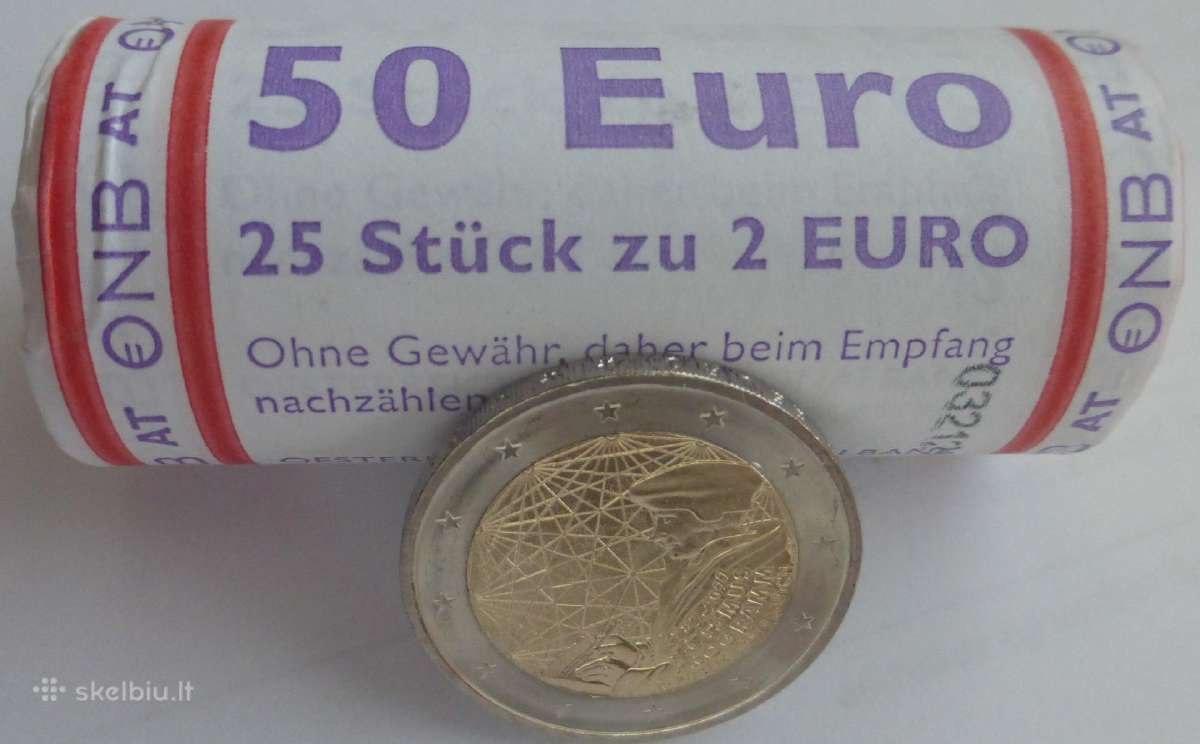 Austrijos proginės 2 eurų monetos (Unc) Atnaujinta - nuotraukos Nr. 2