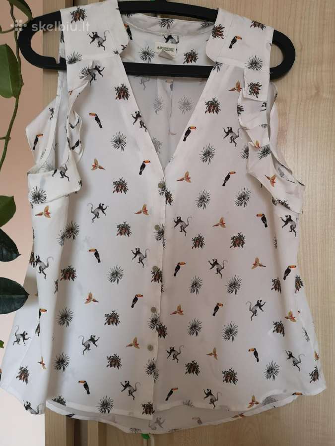 H&m conscious balta paidinė be rankovių