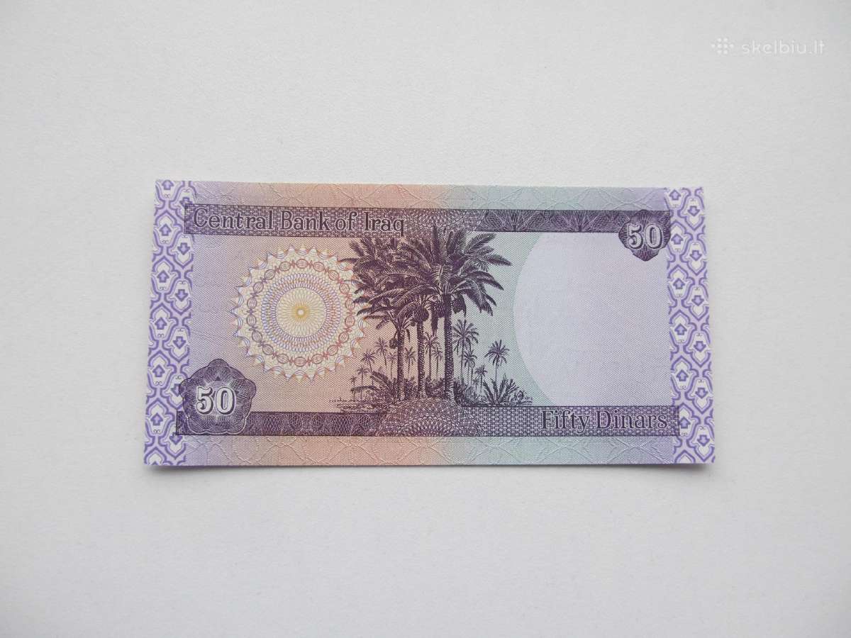 50 dinars , Irakas , 2003 unc - nuotraukos Nr. 2