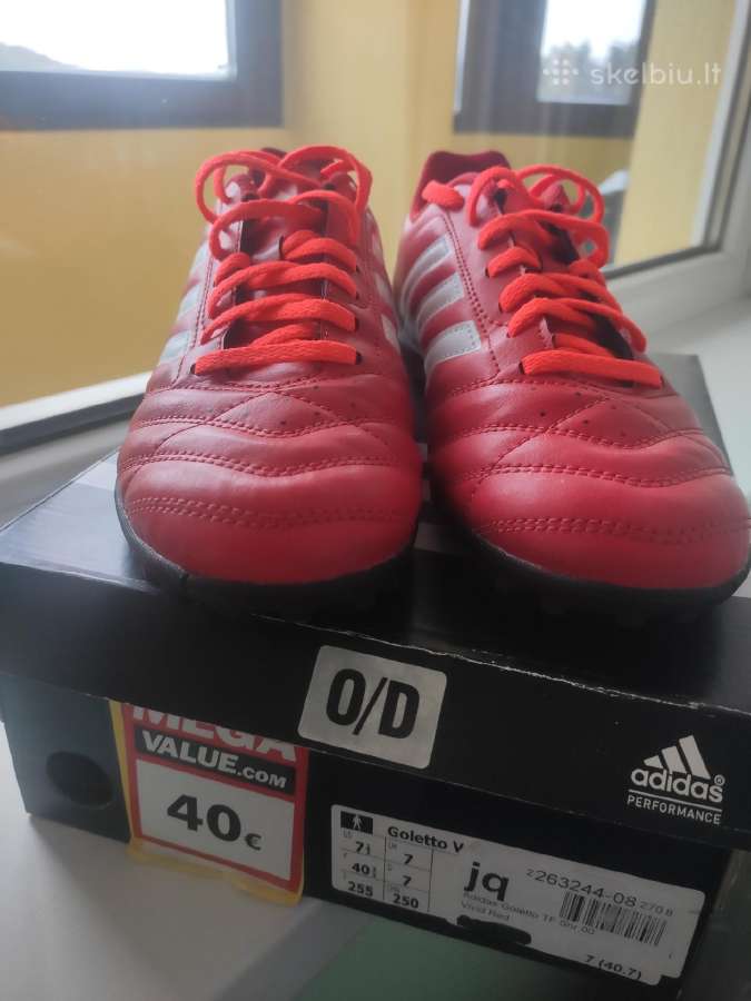 New leather football boots