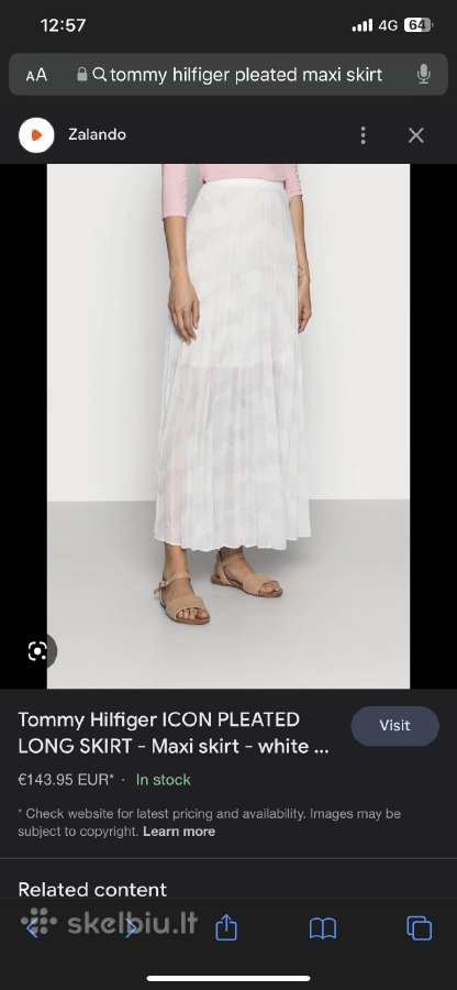 Tommy Hilfiger Icon pleated Maxi skirt - nuotraukos Nr. 3