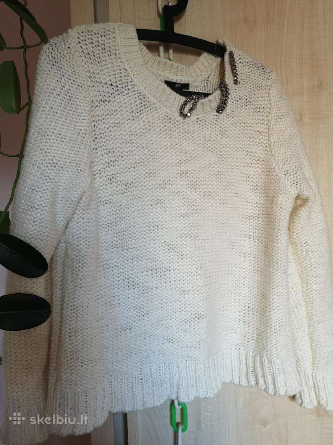 H&m šviesus puošnus megztinis - nuotraukos Nr. 2