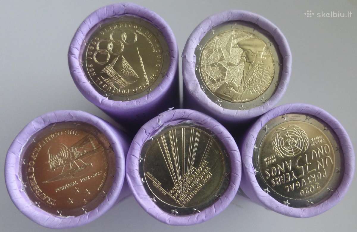Portugalijos proginės 2€ monetos (Unc) - nuotraukos Nr. 2