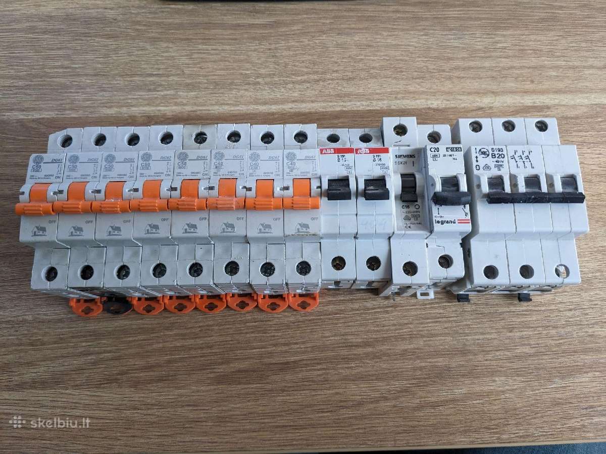 Automatiniai išjungikliai Ge, Abb ir kt.