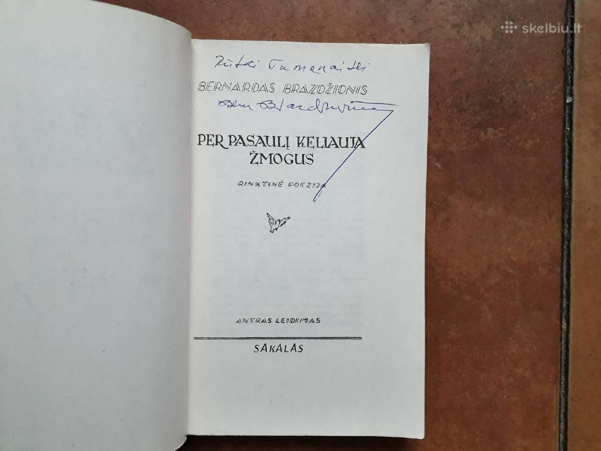 B. Brazdžionis "Per pasaulį keliauja žmogus" 1944 - nuotraukos Nr. 3