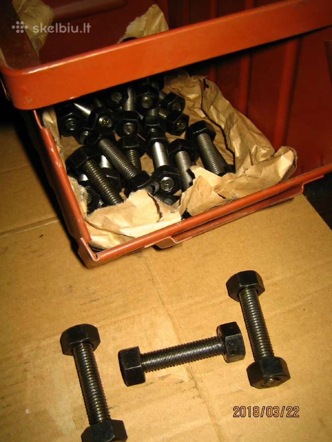B7 plieno M12x75 mm smeigės