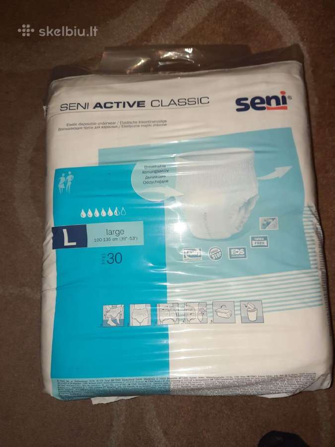 Sauskelnės keln Seni Active Classic Large 40 vnt. - nuotraukos Nr. 2