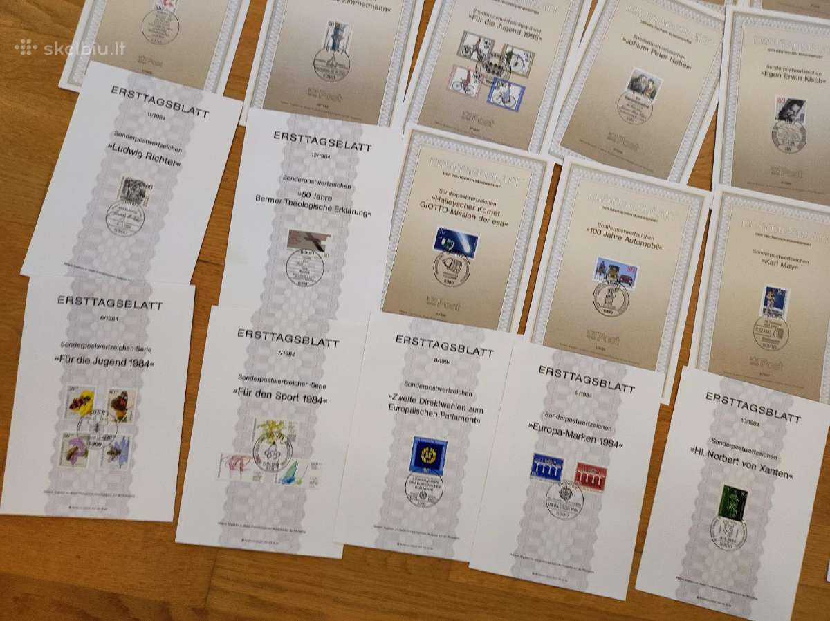 Jubiliejiniai vokiški pašto ženklai ant spec lapu - nuotraukos Nr. 7