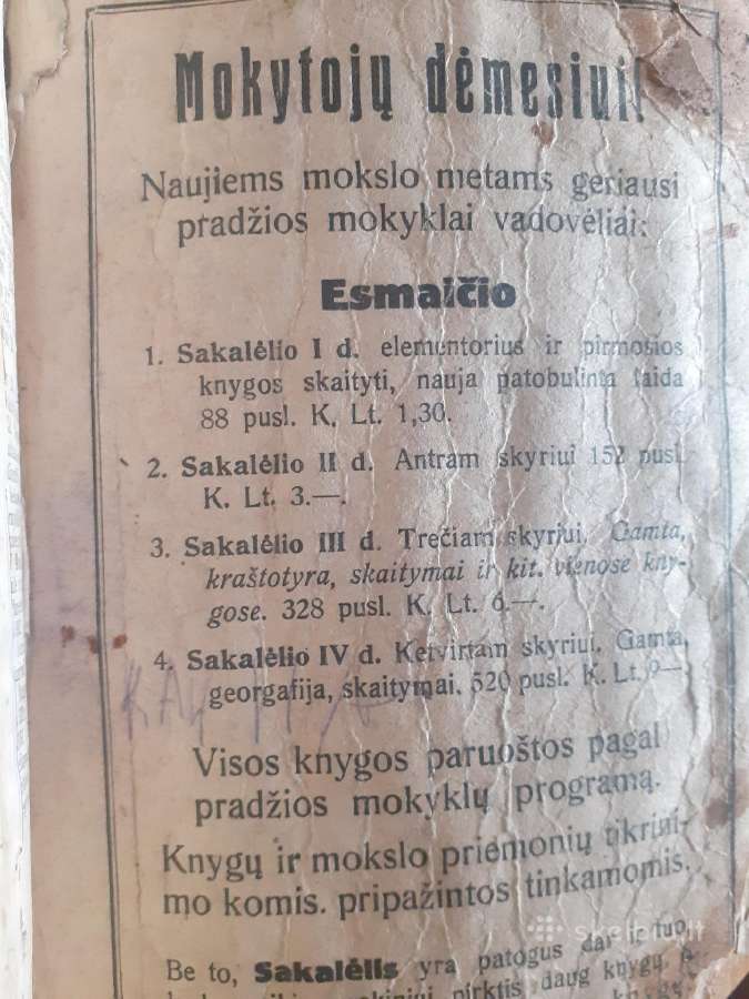 Senas mokyklinis vadovėlis - nuotraukos Nr. 4