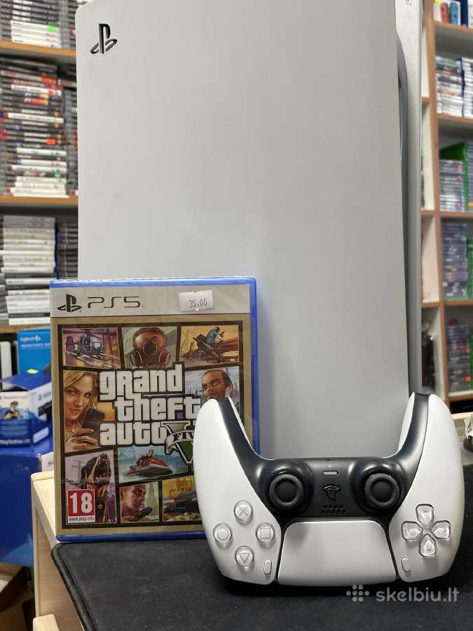 Ps5 diskinis playstation 5 + Gta 5 - Skelbiu.lt