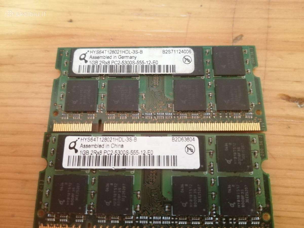 ノートPC用メモリ サムスン PC2-5300S-555-12-A 1GBX2枚 【特価】 - メモリー