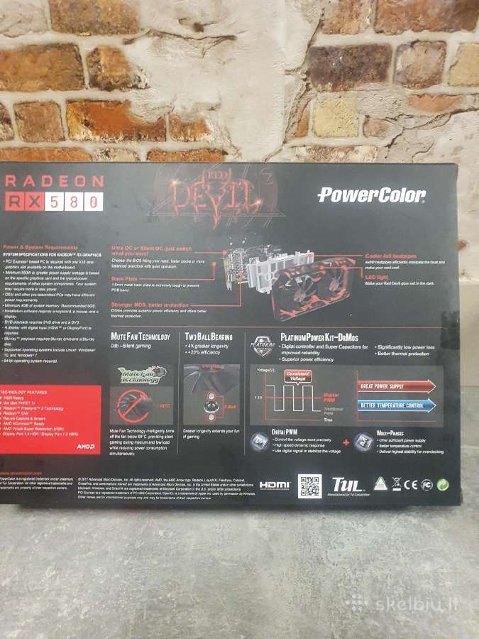 Red Devil Power Color Rx580 8gb kaina 100eur