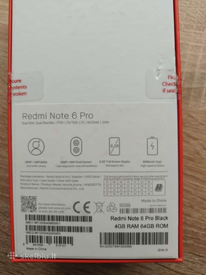 Telefonas Xiaomi redmi note 6a pro - nuotraukos Nr. 4