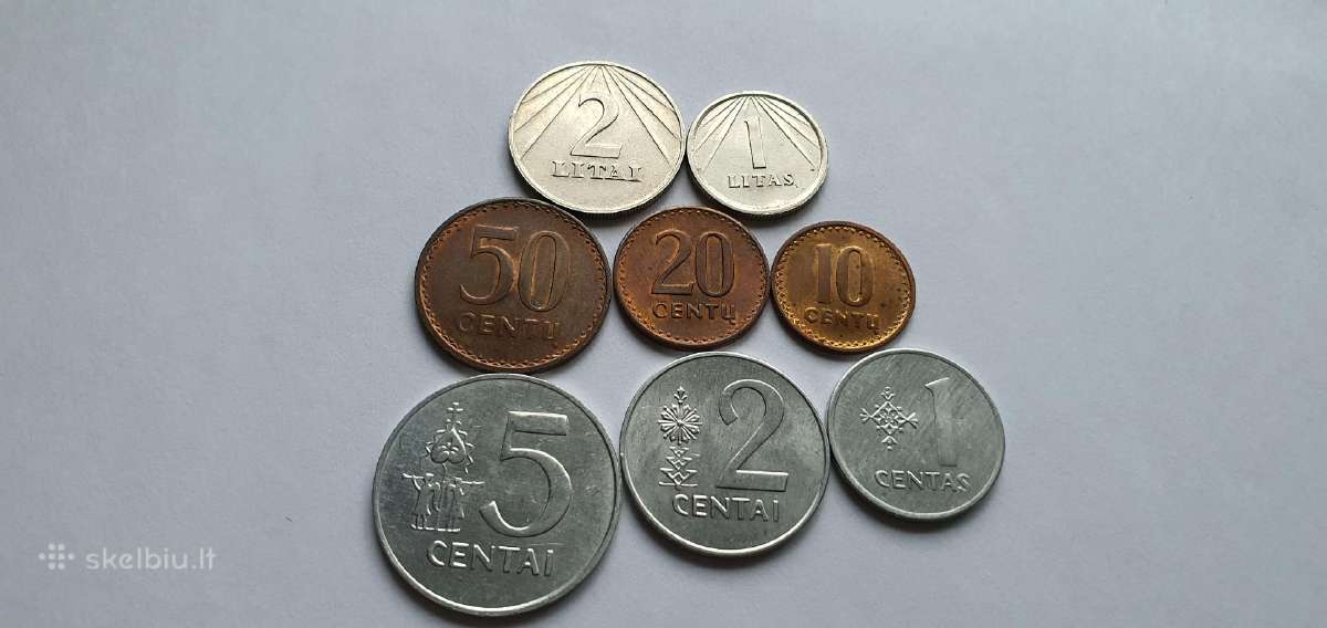 1991 litu ir centu komplektas Unc