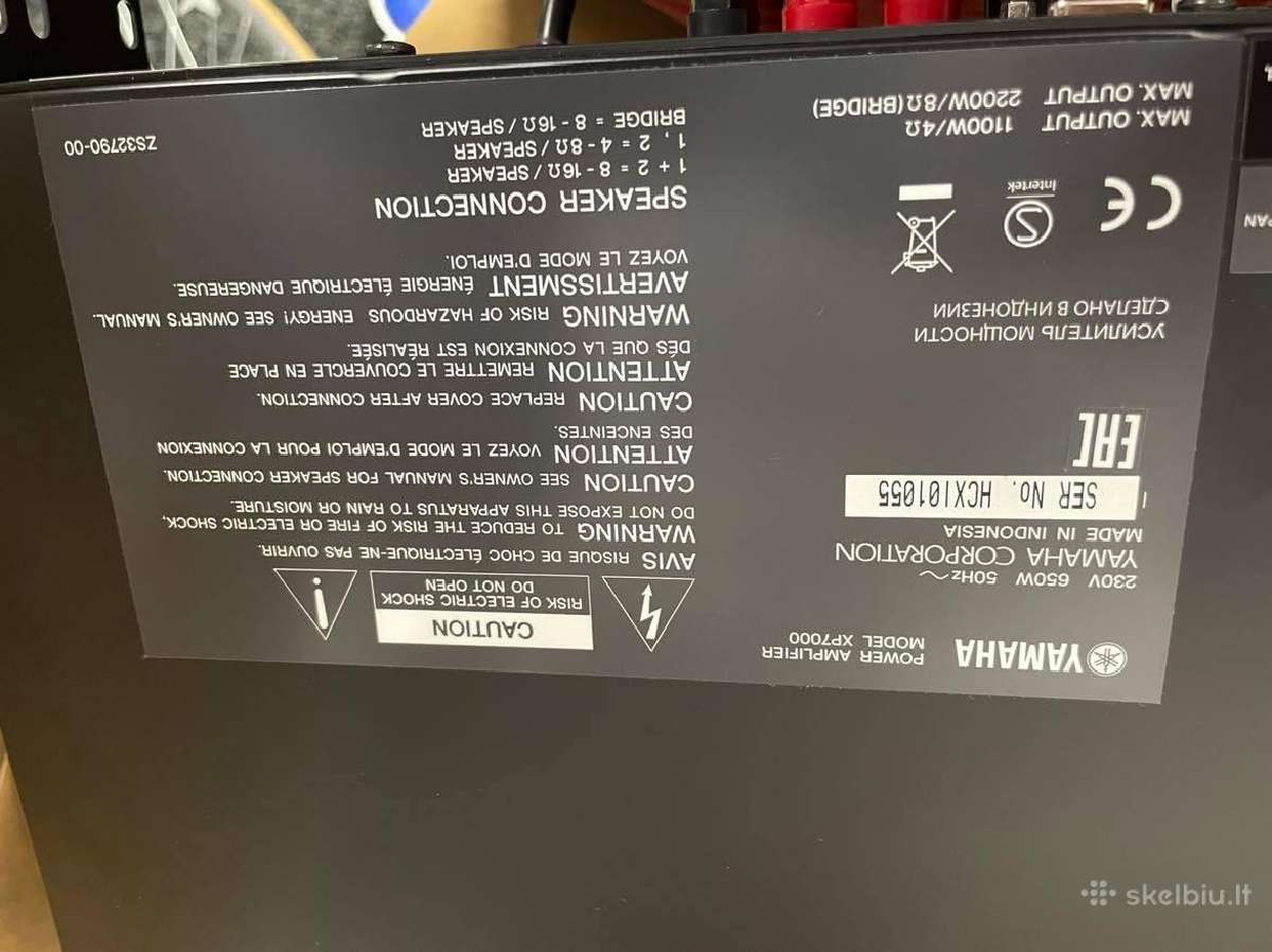 Naujas stiprintuvas Yamaha Xp7000 - nuotraukos Nr. 2