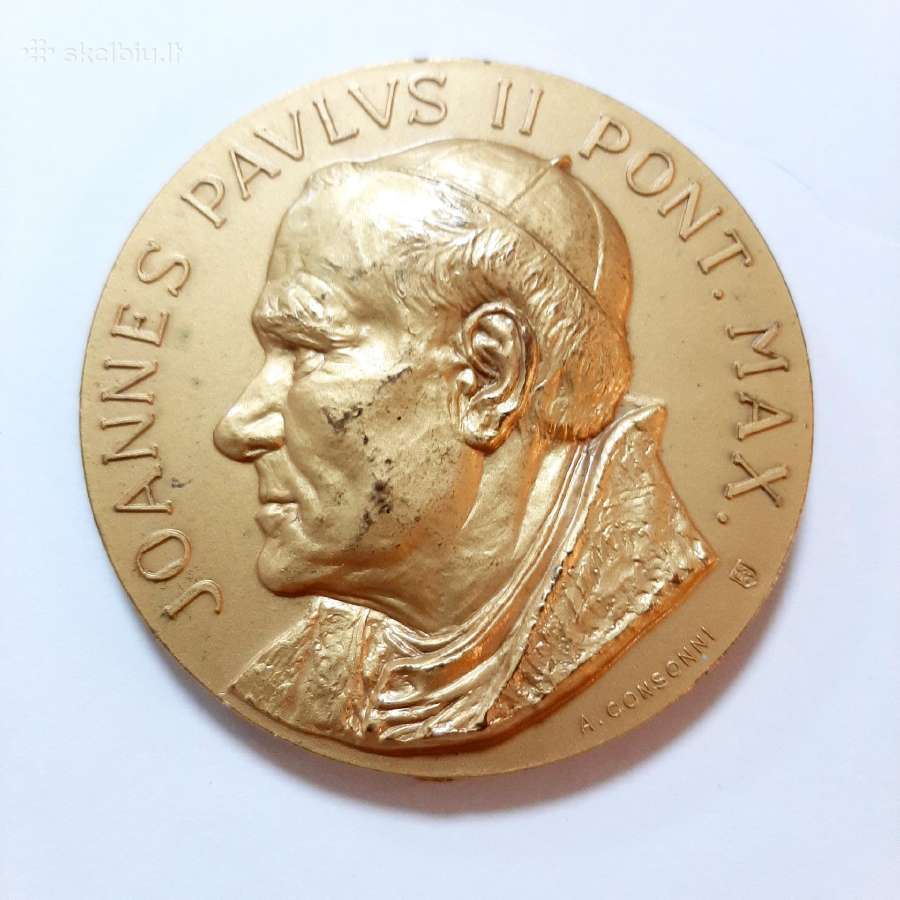 Medalionas Šv. Jonas Paulius II ir Madona