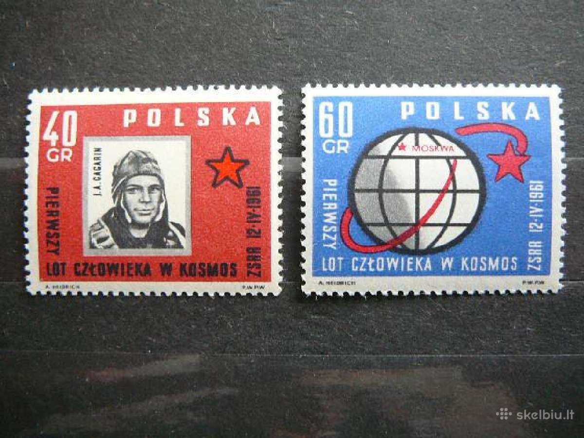 Kosmosas Gagarinas Lenkija 1961 lk1226s