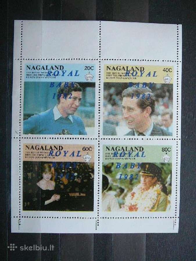 Princas , Diana , vestuves Nagaland 1982 ng223s