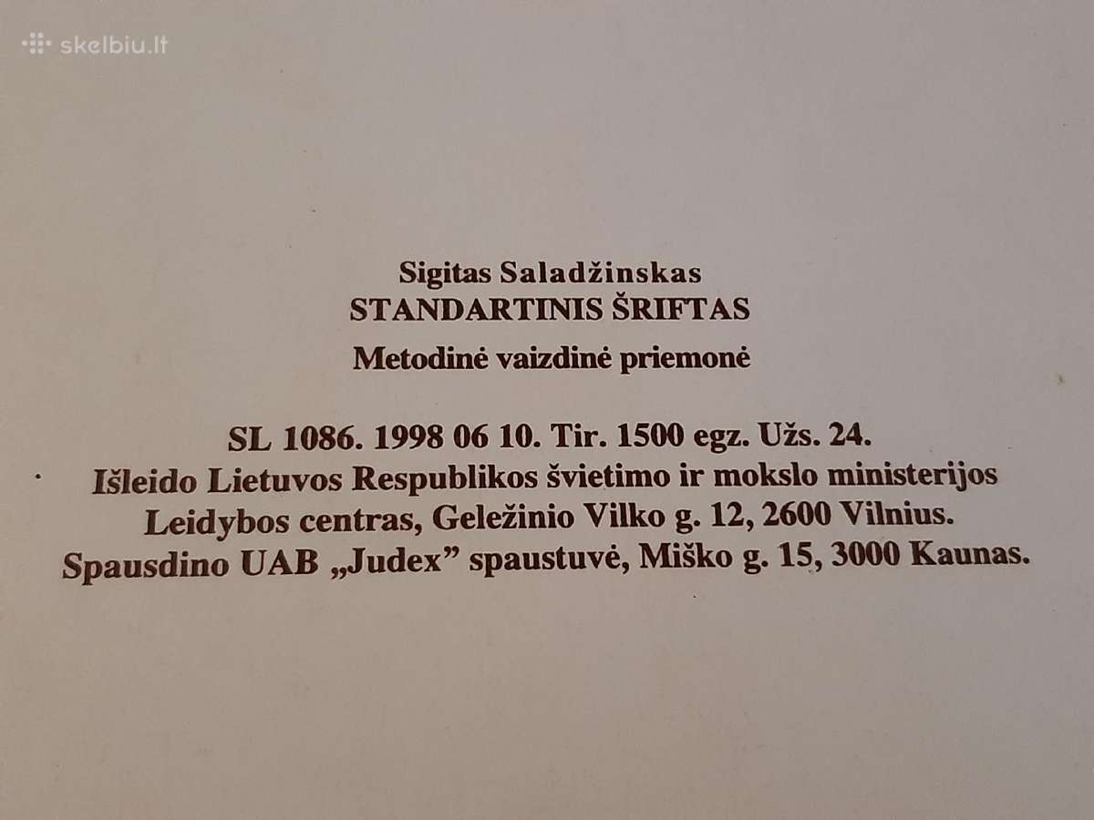 Standartinis šriftas - nuotraukos Nr. 3