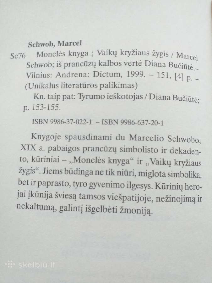 Marcel Schwob. Monelės knyga - nuotraukos Nr. 2