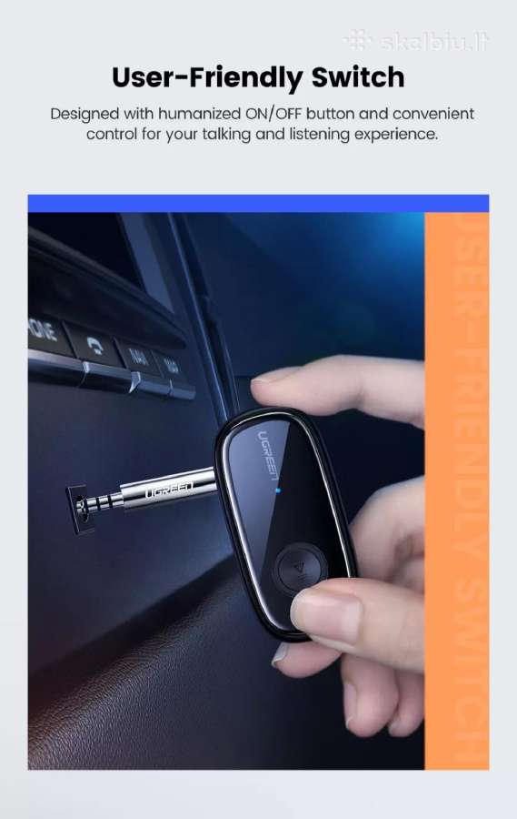 Aukštos kokybės Bluetooth 5.1 adapteris į Aux - nuotraukos Nr. 2