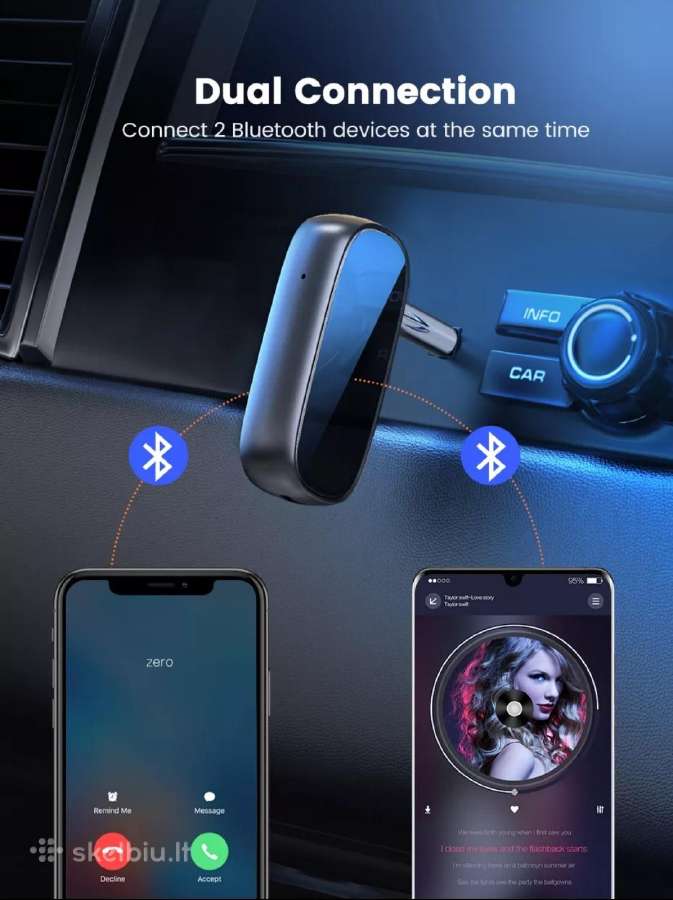 Aukštos kokybės Bluetooth 5.1 adapteris į Aux - nuotraukos Nr. 3