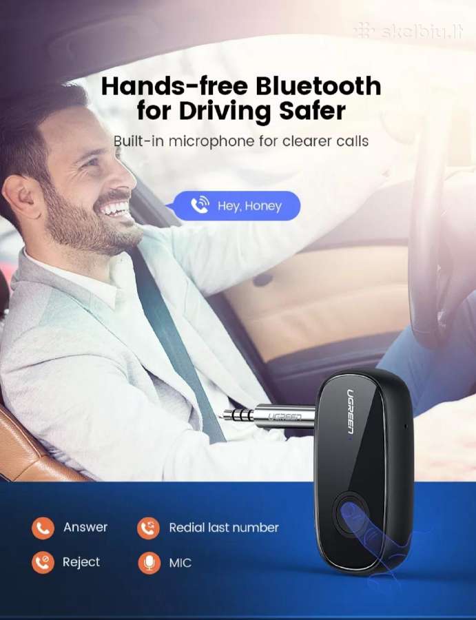 Aukštos kokybės Bluetooth 5.1 adapteris į Aux - nuotraukos Nr. 4