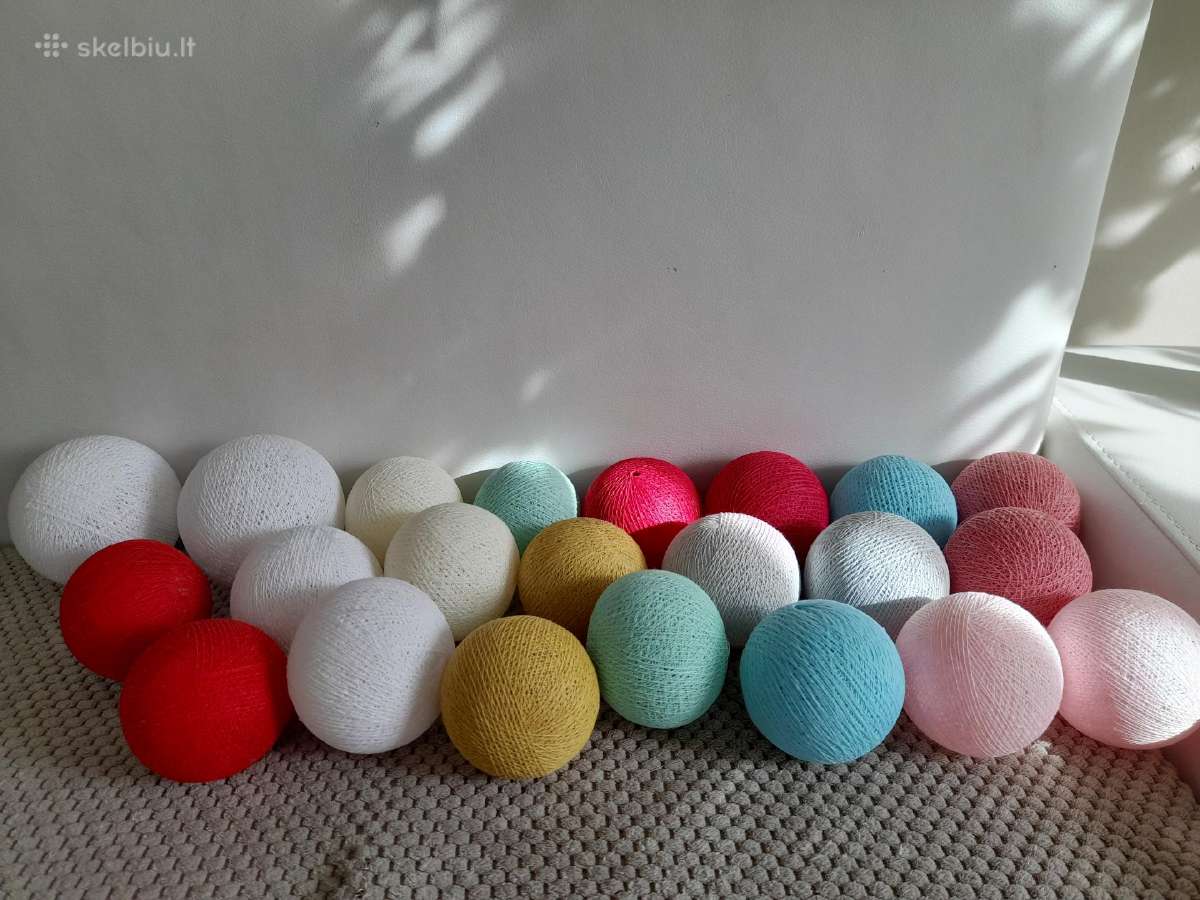 Fabrikiniai (švedų) siūlų kamuoliukai girliandai - nuotraukos Nr. 2