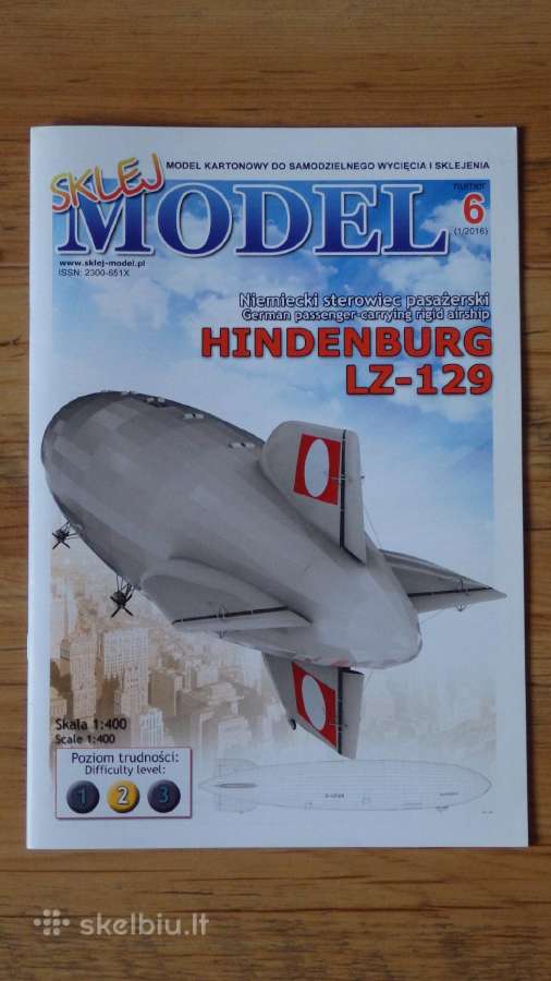 Klijuojamas dirižablio modelis "Hindenburg Lz-129"