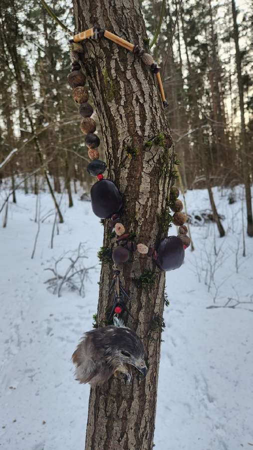 Vėrinys su erelio galva iš Meksikos šamanų. - nuotraukos Nr. 5
