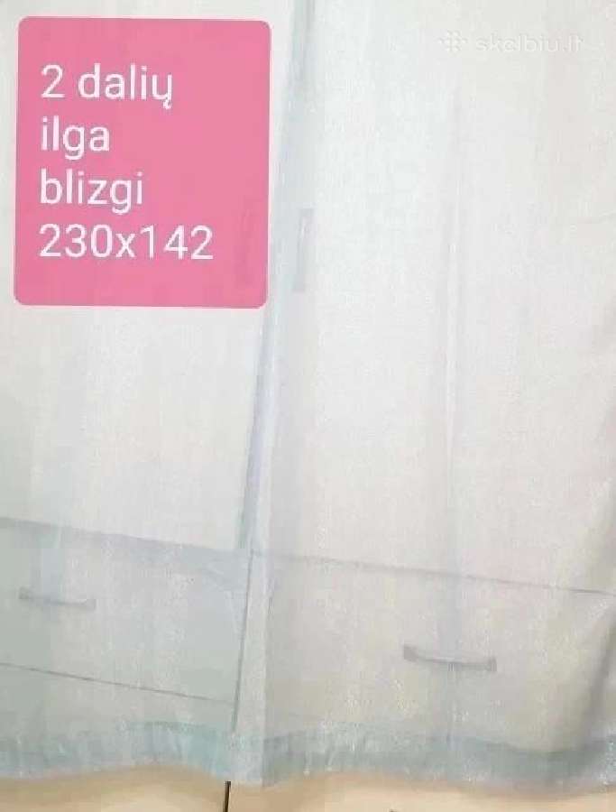 Dviejų dalių dieninė permatoma blizgi užuolaida - nuotraukos Nr. 2