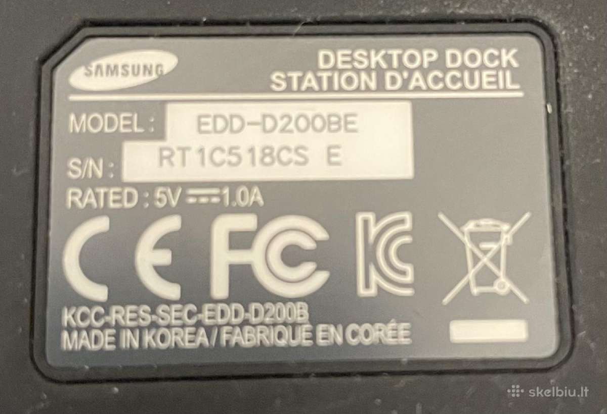 Samsung Desktop Dock Docking Station Edd-d200be. - nuotraukos Nr. 3