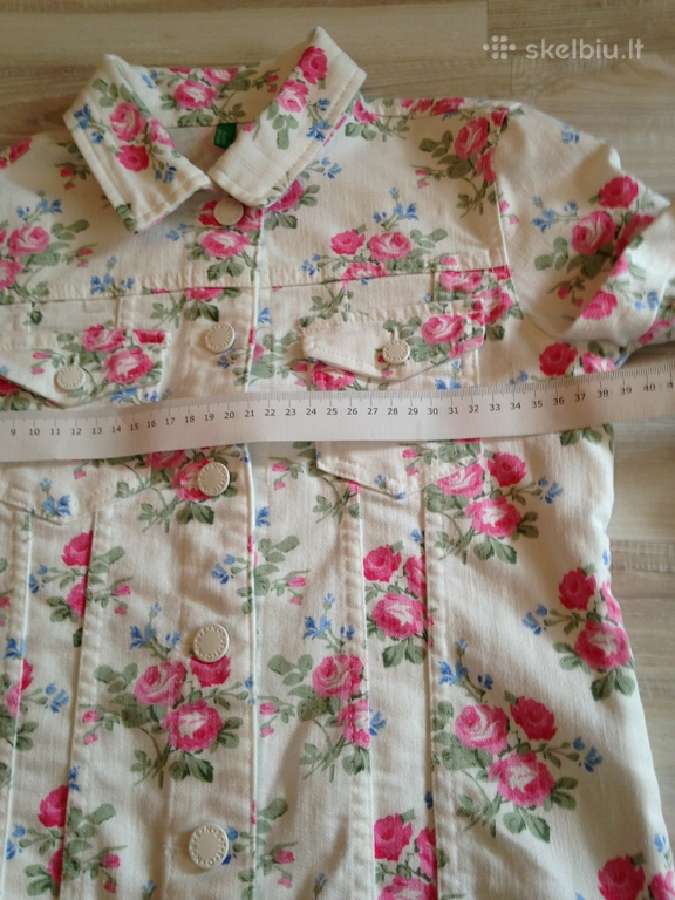 Benetton gėlėtas švarkelis mergaitei 140 cm - nuotraukos Nr. 3