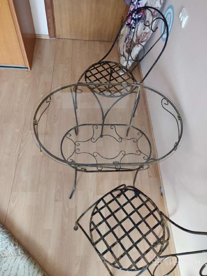 Lauko baldų komplektas stalas ir 2 kėdes - nuotraukos Nr. 6