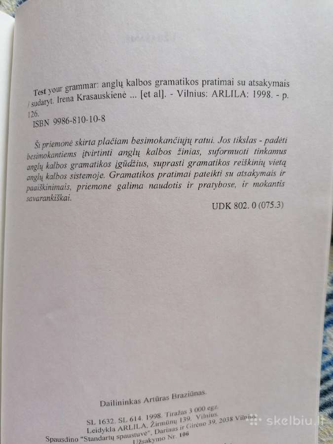 Anglų mokymosi knyga "Test your grammar" - nuotraukos Nr. 6