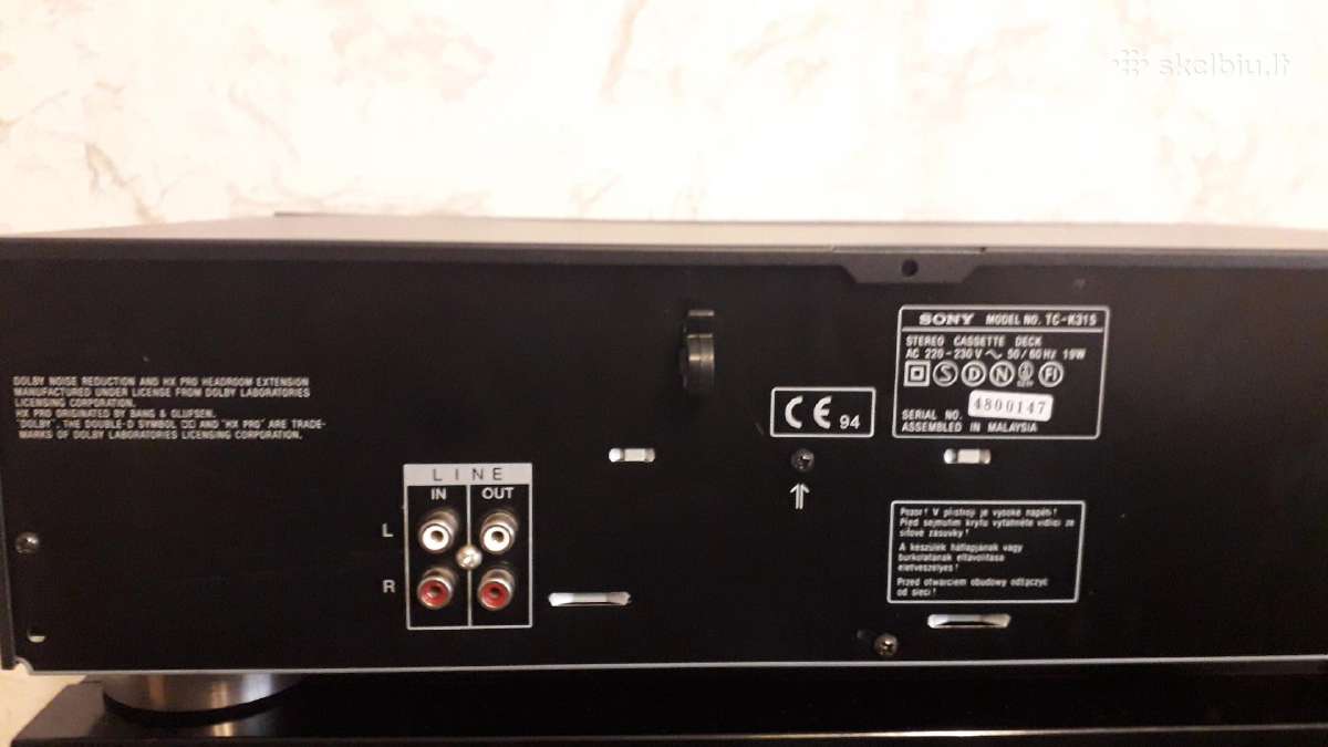 Sony Tc-k311, Tc-k361, Tc-k315 - nuotraukos Nr. 10