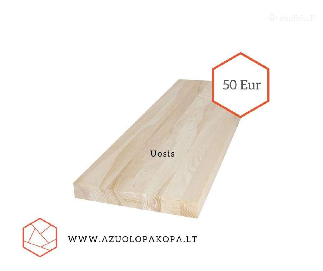 Ąžuolo ir uosio laiptų pakopos, palangės, skydai - nuotraukos Nr. 6