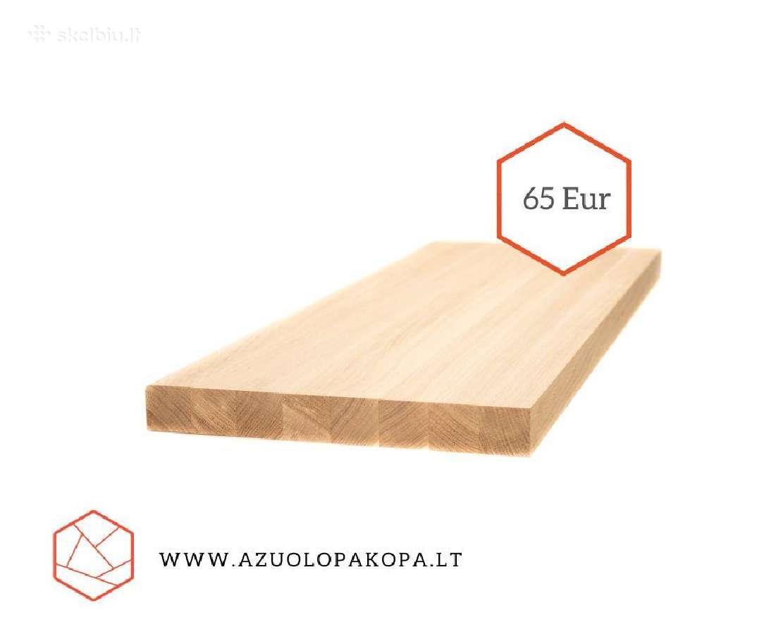 Ąžuolo ir uosio laiptų pakopos, palangės, skydai - nuotraukos Nr. 2