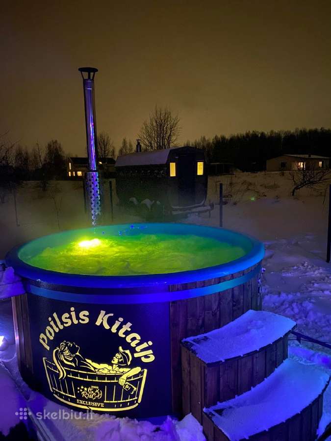 Mobilus kubilas nuoma LED ir Jacuzzi ir oromasažu