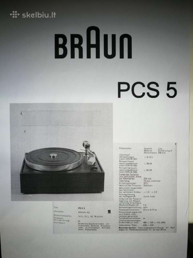Protraktorius Braun Pcs 5 patefonui - nuotraukos Nr. 6
